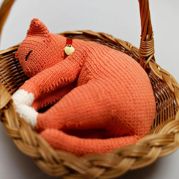 Orange Sleeping Cat Plush PDF Pattern